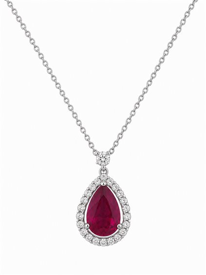 Collar Crivelli Mujer in Oro blanco Rubino 1.17 Ct 372-3664 - 372-3664